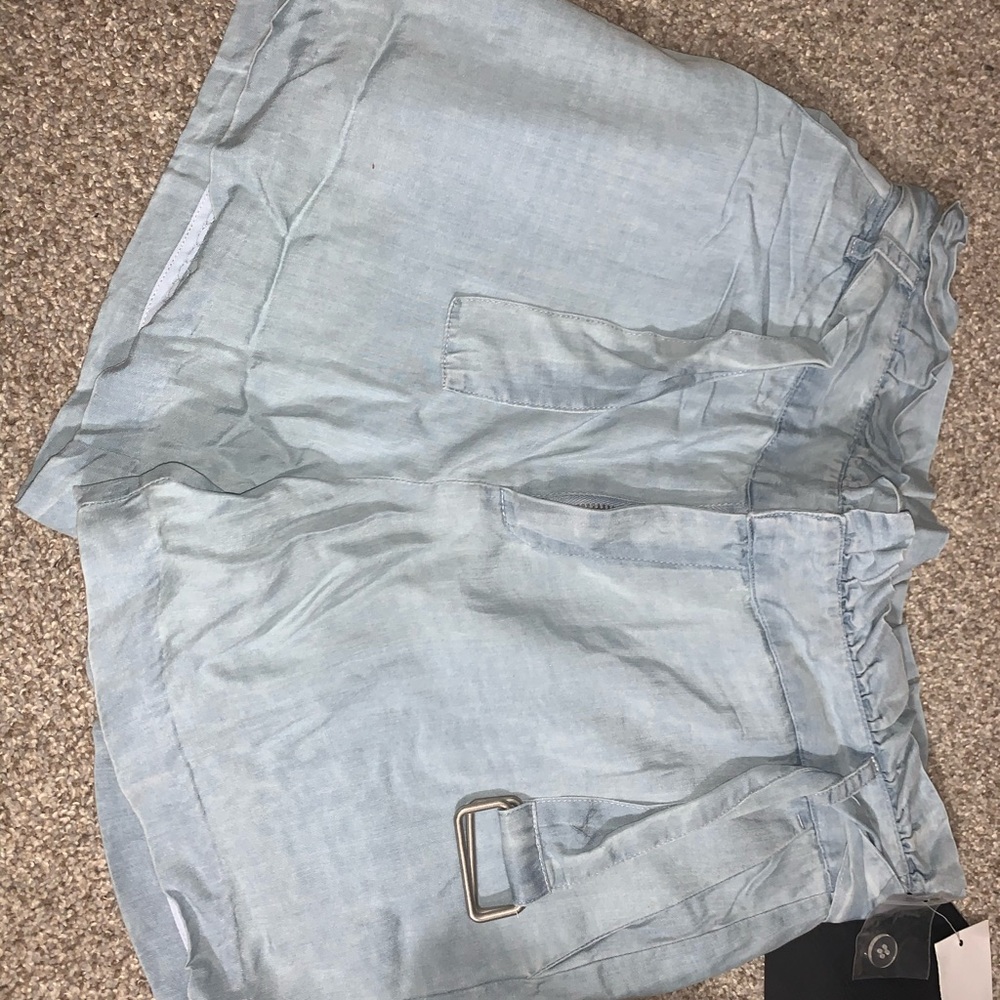 Highline collective belted paper bag shorts